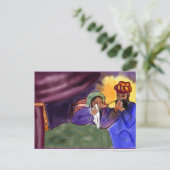 Postale Carte d'apprentissage de la vie juive : Vacances à (Debout devant)