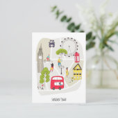 Postale Carte d'art de Londres Caractéristiques de repère (Debout devant)