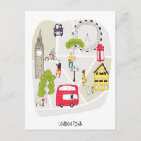 Carte d'art de Londres Caractéristiques de repère 
