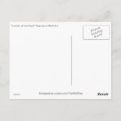 Postale Carte d'art de loup gris et de faune de forêt (Dos)