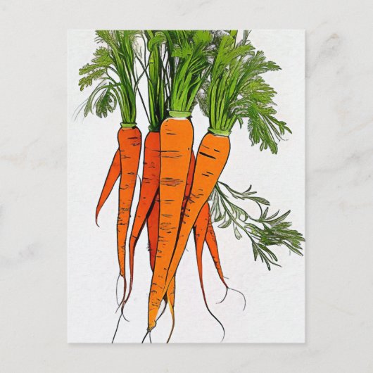 Postale Carte d'art des carottes (Devant)