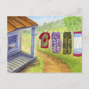Postale Carte d'art des couleurs de montagne