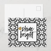 Postale Carte d'art moderne Black White Gold (Devant / Derrière)