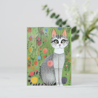 Postale Carte d'art populaire Fleurs