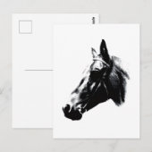 Postale Carte d'artisanat de dessin de cheval (Devant / Derrière)