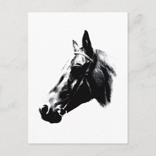 Postale Carte d'artisanat de dessin de cheval (Devant)