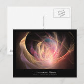 Postale Carte d'artiste fractée Rose lumineux (Devant / Derrière)