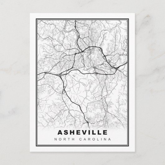 Postale Carte d'Asheville (Devant)