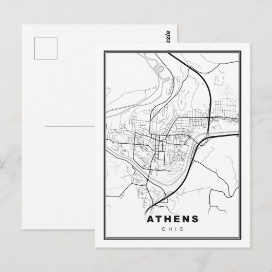 Postale Carte d'Athènes (Devant / Derrière)