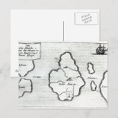 Postale Carte d'Atlantis, de 'Mundus Subterraneus' (Devant / Derrière)