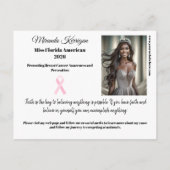 Postale Carte d'autographe de concours à bordure noire Mis (Dos)