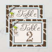 Postale Carte de Baby shower Safari Monkey Poster de anima (Devant / Derrière)
