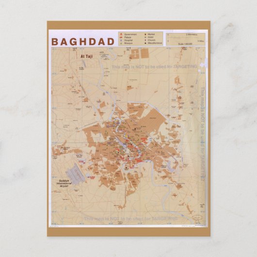 Postale Carte de Bagdad, Iraq (2003) (Devant)