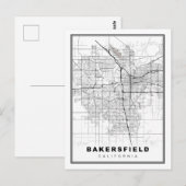 Postale Carte de Bakersfield (Devant / Derrière)