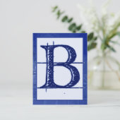 Postale Carte de bannière de typographie de la lettre "B" (Debout devant)