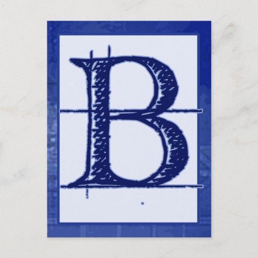 Postale Carte de bannière de typographie de la lettre "B" (Devant)