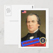 Postale Carte de base-ball d'Andrew Johnson (Devant / Derrière)