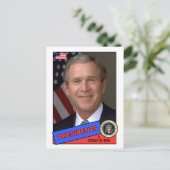 Postale Carte de base-ball George W. Bush (Debout devant)