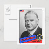 Postale Carte de base-ball Herbert Hoover (Devant / Derrière)