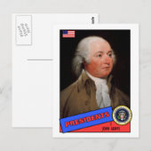 Postale Carte de base-ball John Adams (Devant / Derrière)