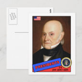 Postale Carte de base-ball John Quincy Adams (Devant / Derrière)