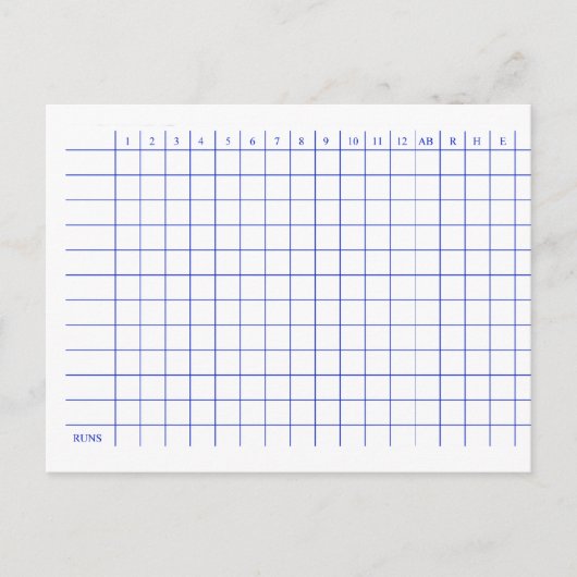 Postale Carte de base-ball Score. (Devant)