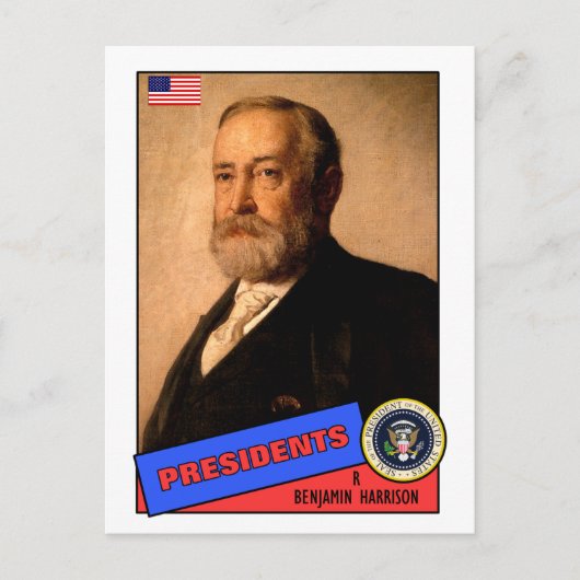 Postale Carte de baseball de Benjamin Harrison (Devant)