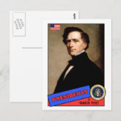 Postale Carte de baseball de Franklin Pierce (Devant / Derrière)