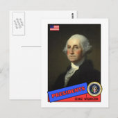 Postale Carte de baseball de George Washington (Devant / Derrière)