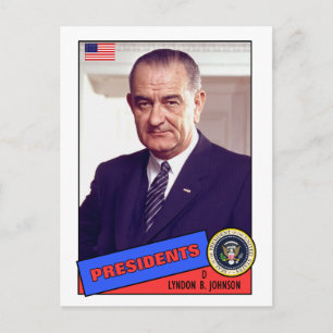 Postale Carte de baseball Lyndon B. Johnson