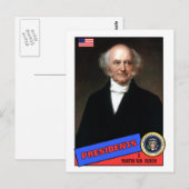 Postale Carte de baseball Martin Van Buren (Devant / Derrière)