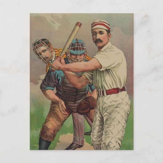 Postale Carte de baseball Old Time vers 1895 (Devant)