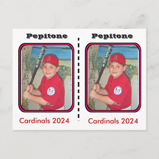 Postale Carte de baseball personnalisable (Devant)
