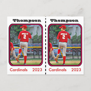 Postale Carte de baseball personnalisable