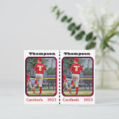 Postale Carte de baseball personnalisable (Debout devant)