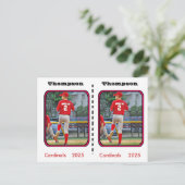 Postale Carte de baseball personnalisée unique (Debout devant)