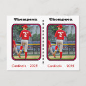 Postale Carte de baseball personnalisée unique (Devant)