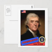 Postale Carte de baseball Thomas Jefferson (Devant / Derrière)