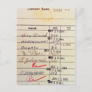 Postale Carte de bibliothèque 23322