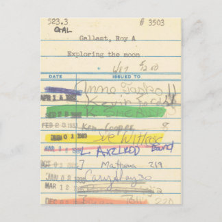 Postale Carte de bibliothèque 3503 explorant la lune