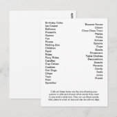 Postale Carte de Bingo Anniversaire Fête Appel Out Mots (Devant / Derrière)