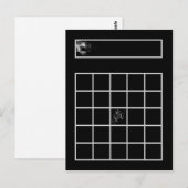 Postale Carte de Bingo écrite Mis XV Argent Noir (Devant / Derrière)