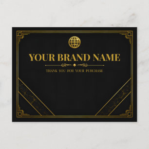 Postale Carte de bon de livraison de bijoux en or noir de