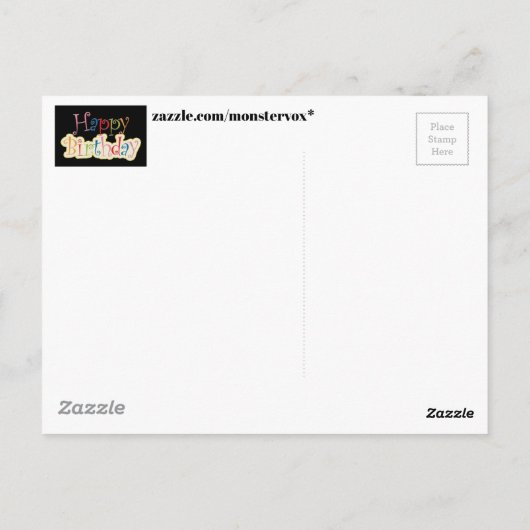 Postale Carte de Bonne Anniversaire (Dos)