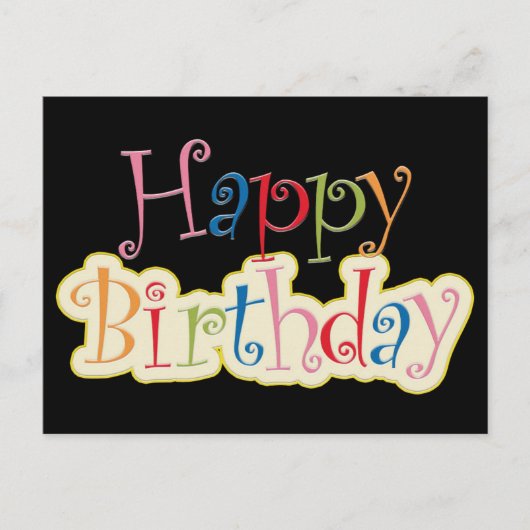 Postale Carte de Bonne Anniversaire (Devant)