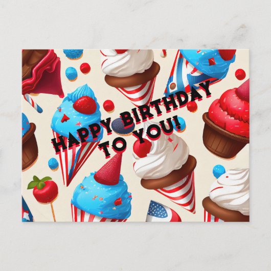Postale Carte de Bonne Anniversaire (Devant)