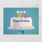 Postale Carte de Bonne Anniversaire avec Gâteau