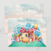 Postale Carte de bonne anniversaire Kawaii (Devant / Derrière)