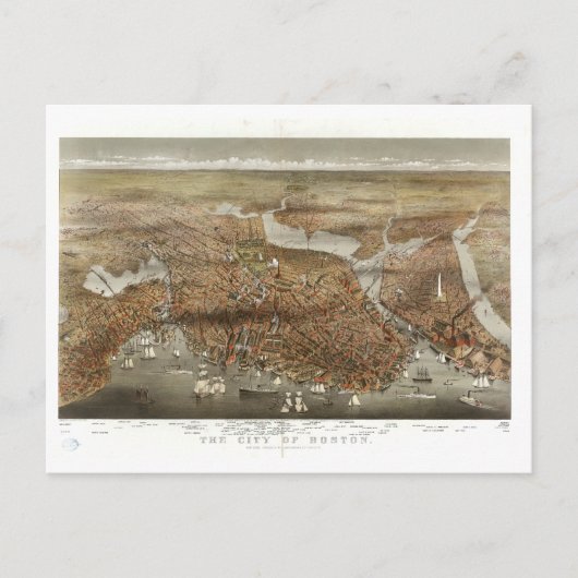 Postale Carte de Boston 1898 (Devant)