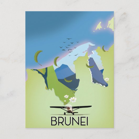 Postale Carte de Brunei affiche voyage (Devant)